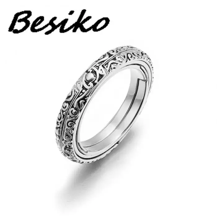 Besiko Vintage Astronomical Ball Rings For Women Men Creative Complex Rotating Cosmic Finger Ring Jewelry  Wholesale