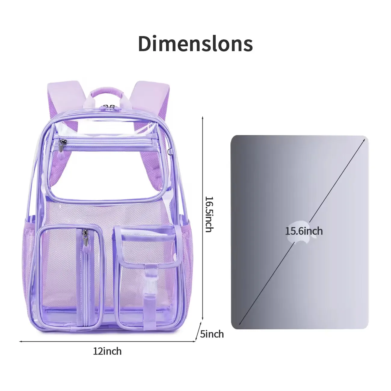 AOK School Bags College TPU Transparent Jelly Bag Large Capacity Backpack For Middle School Student School Bags For Woman