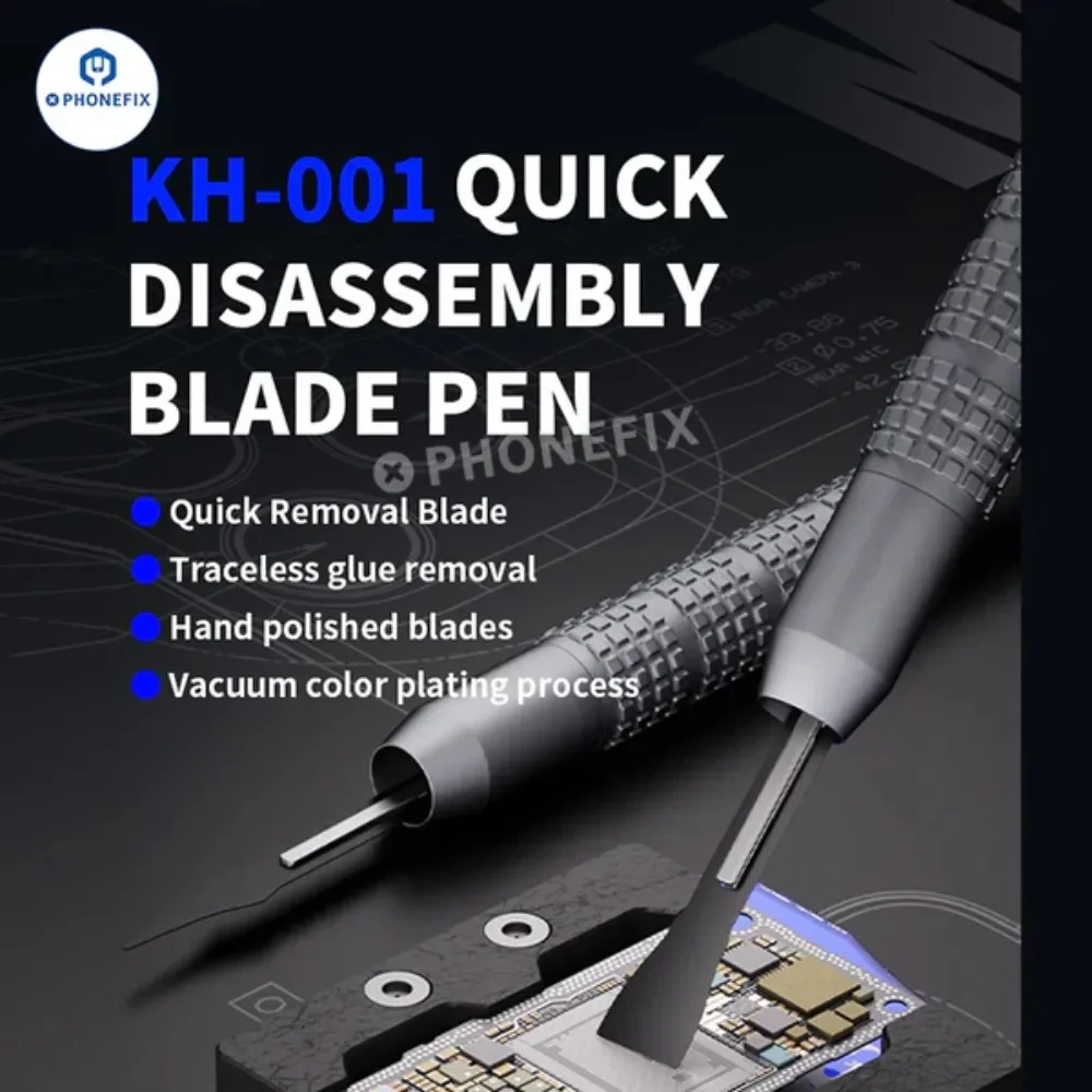 MECHANIC KH-001 Quick Disassembly Blade Pen for Mobile Phone Motherboard CPU IC Chip Prying Glue Removal Repair Hand Tool Set