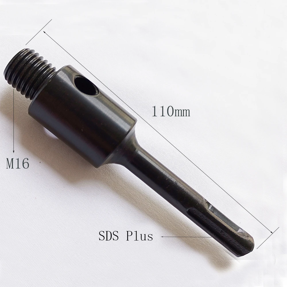 

1 Pcs Thread Adapter for Diamond Drill Core Bits Male M16 to SDS Plus Thread Length 110mm Connection Convertor Construction Tool