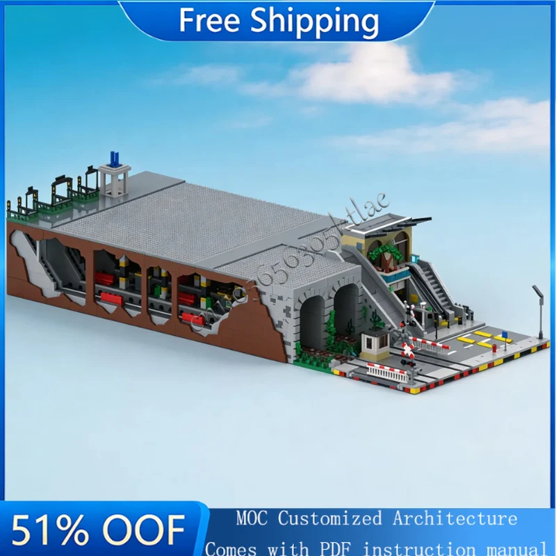 

11939 PCS Modular Subway Station And Mall MOC Building Technology Block Children Education Assembly DIiy Set Toy Halloween Gifts