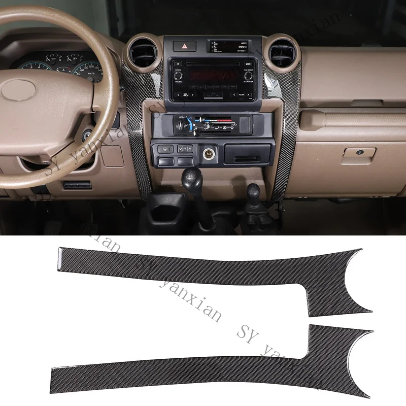 

SY+ Carbon Car Dashboard Center Console Side Panel Sticker For Toyota LC76 2007-2026