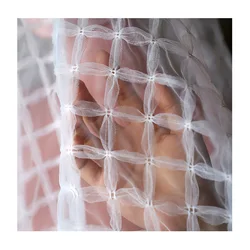 Mesh Lace Fabric for By The Yard Wedding Dress Clothing Design Soft Yarn Wholesale Cloth Apparel Sewing Meters Diy Material