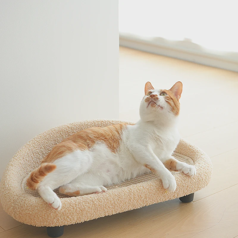 

Sisal cushion pet cat dog scratching board integrated small sofa sleeping winter bed wear-resistant claws universal 4 seasons