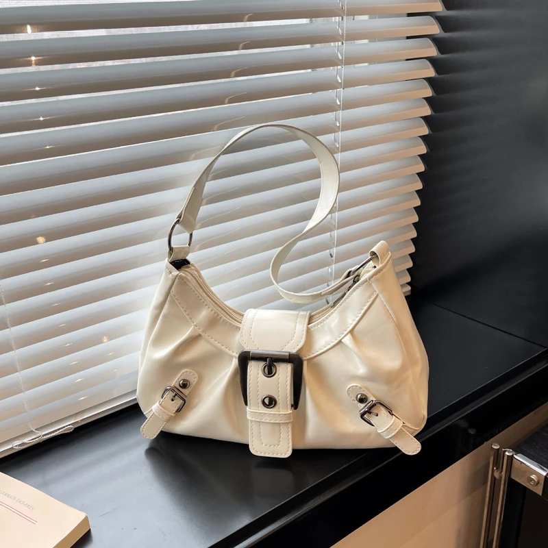 Y2K Retro Plissierte Hobo-Schultertasche für Damen, Trendige Maillard-Style Unterarmtasche, Clutch-Handtaschen für Reisen, Arbeit und Shopping – Detail 22