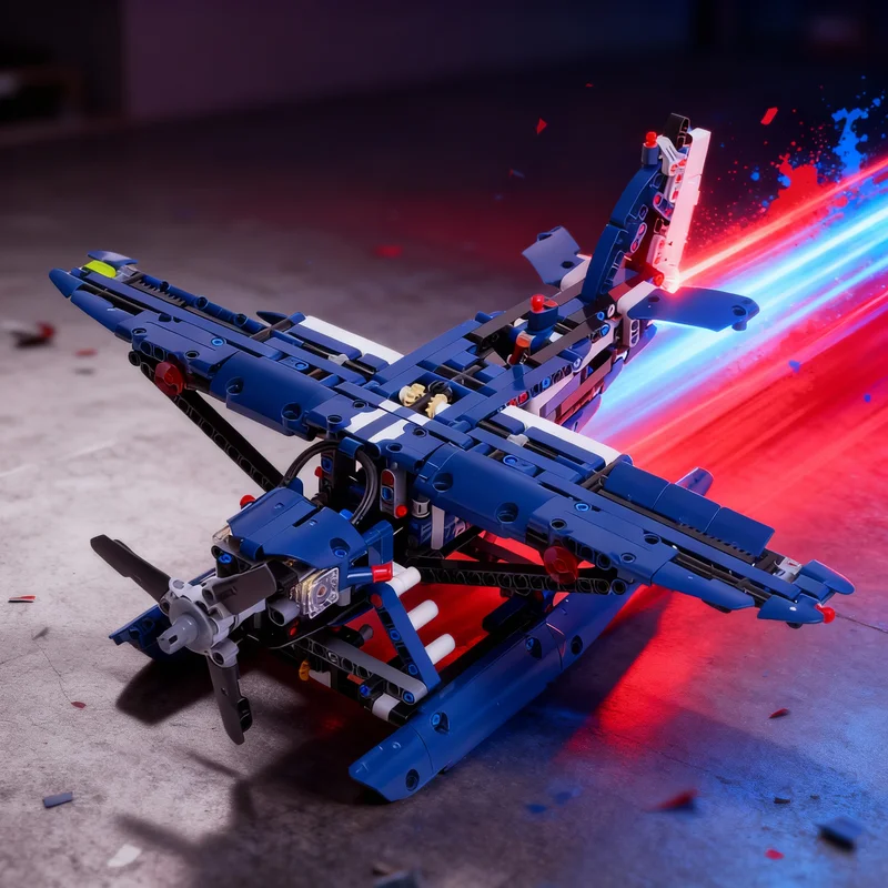 

812 деталей MOC Технический гидросамолет Ford GT B, конструктор, архитектурные игрушки, креативная идея для самостоятельной сборки, рождественские подарки, развивающие товары