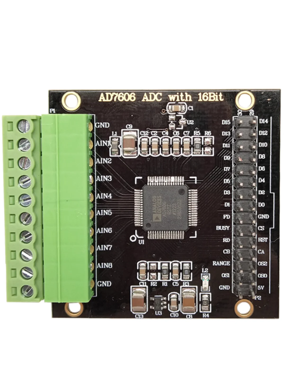 

AD7606 multi-channel AD data acquisition module 16 bit ADC 8-channel synchronous voltage sampling frequency 200KHz