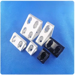 1pcs Aluminum Profile Right Corner Extrusion Fitting Triangle Connection Block Black 2020 3030 4040