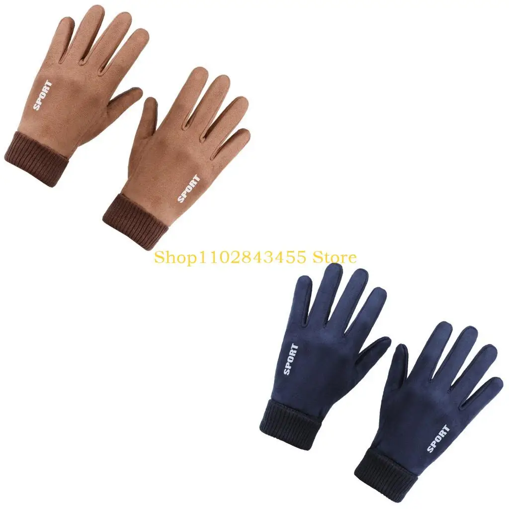 

49MC Warm Touchable Screen Gloves Waterproof Texting Ready for Men Outdoor Use