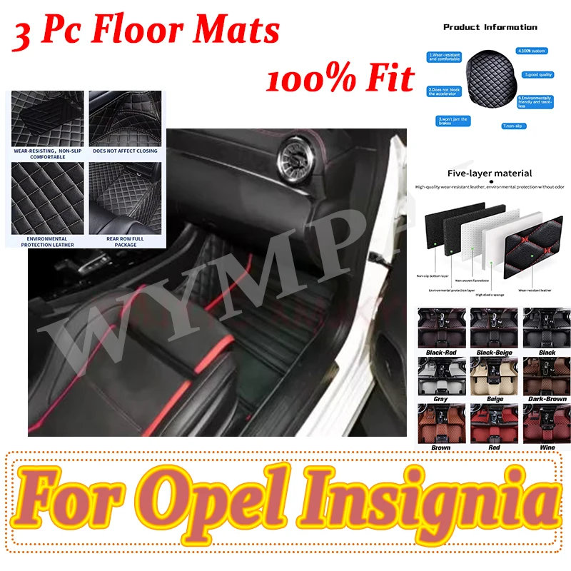 

Luxury Custom Car Floor Mats For Opel Insignia Station Wagon 2010 2011 2012 2013 Auto Foot Pads Carpet Cover Interior Accessorie