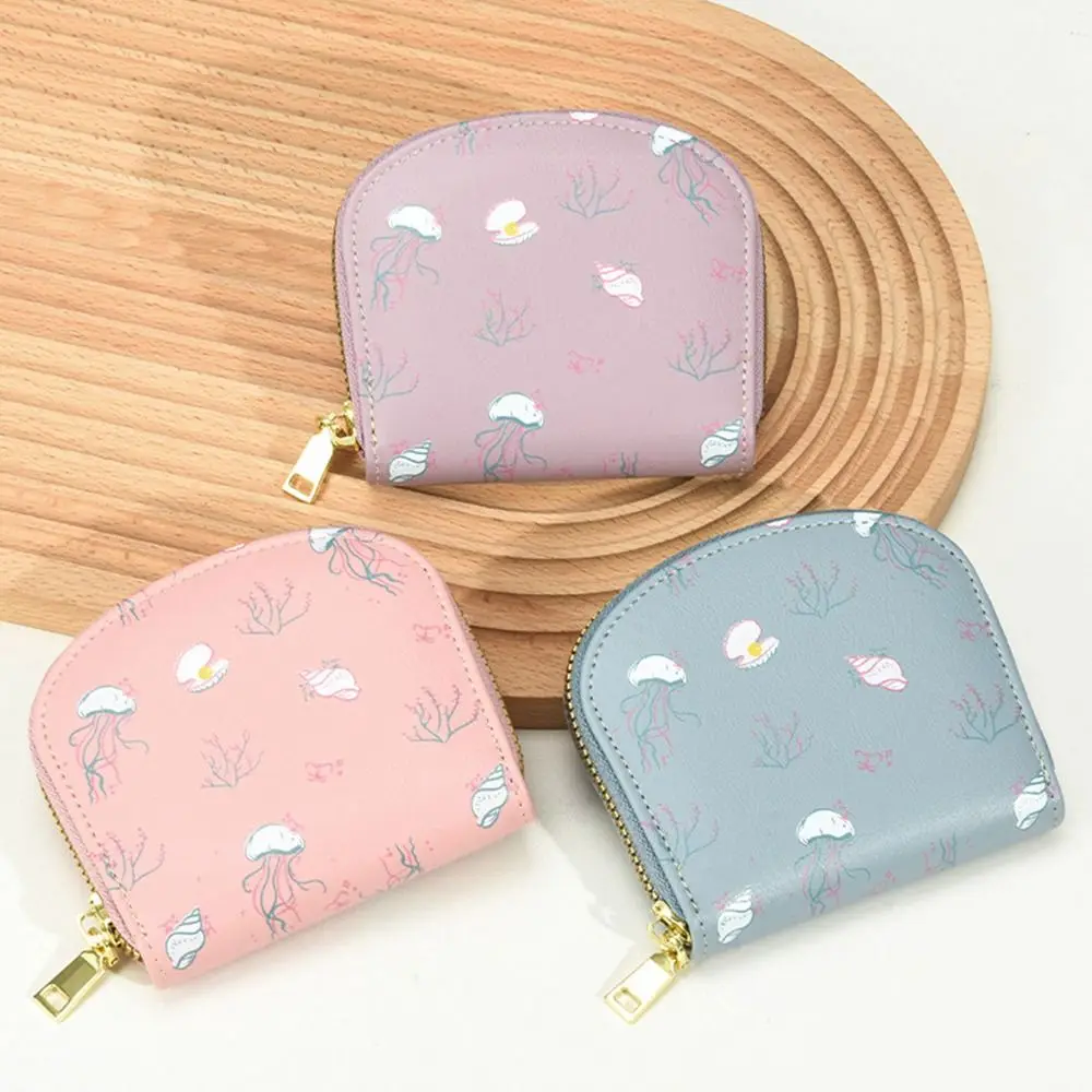 

New Fashion PU Leather Card Bag RFID Anti-theft Zipper Credit Card Holder Coin Purse
