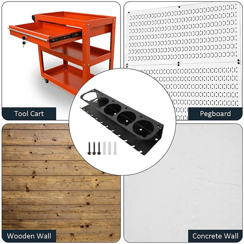 Support mural pour vaporisateur, support rapide, stockage d'aérosol, outils de stockage RapDuty T1, acier de détail de voiture, 5 trous