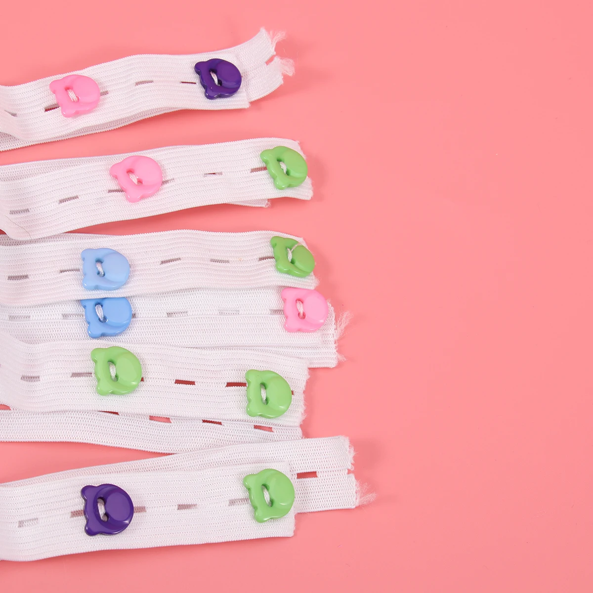 

20Pcs Soft Polyester Infant Diaper Fastener Elastic Nappy Fixing Belt Adjustable Buckle Strips Baby Diaper Accessories