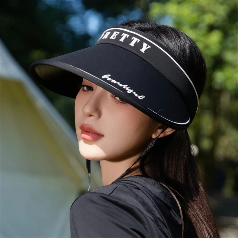 

Foldable Sunscreen Hat For Women, New Style In Summer, Anti-Ultraviolet, Empty-Top Sunshade Hat, Large Brim, Ice Silk Sun Hat