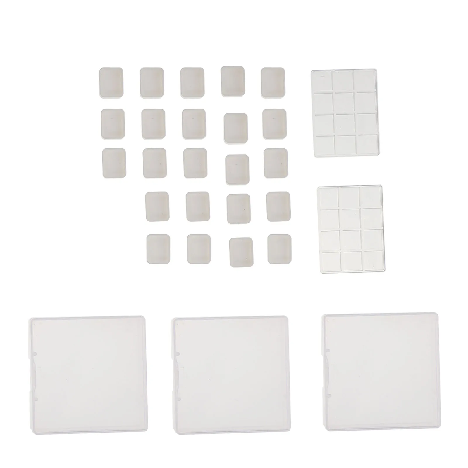 

25pcs Watercolor Pigment Storage Box Practical Mini Divided Boxes For Art Painting Portable Transparent Pigment Holder Diy