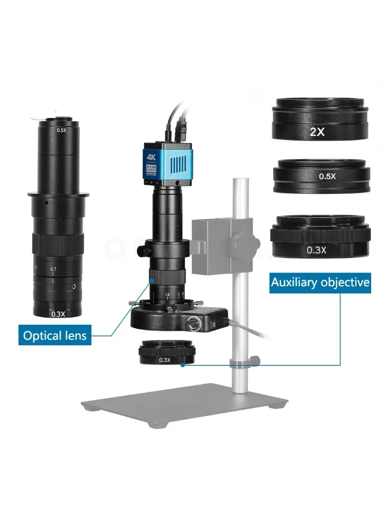 0.3X 0.5X 0.7X 2.0X Auxiliary Barlow Objective Lens Thread M42mm For Industrial Zoom Stereo Binocular Trinocular Microscope