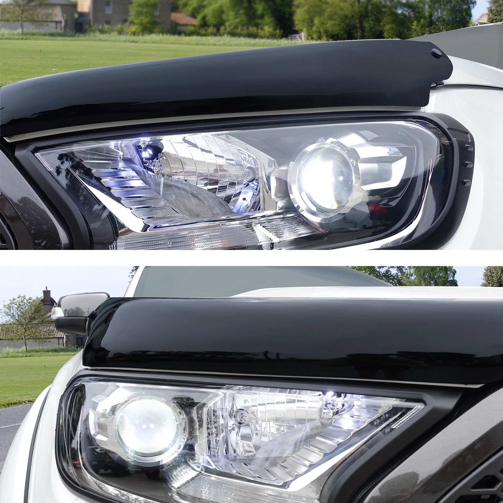 سيارة الجبهة علة درع هود منحرف بونيه الحرس لفورد رينجر T7 T8 2015-2022 PX2 PX3 Wildtrak XLT XLS XL SPORT #5