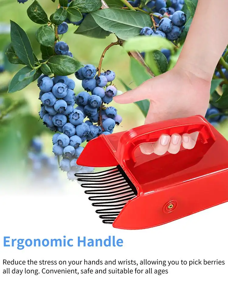 

Portable Blueberry Picker Blueberry Picker Scoop Metal Berry Picker Blueberry Collection Convenient Handle Garden Tool