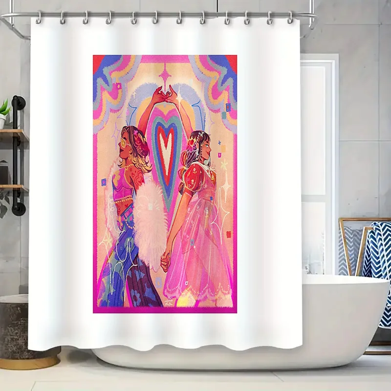 

Floral Shower Curtain Botanical Flower Pattern Bathroom Decor Vintage Nature Wall Art Home Textile Tapestry Washable