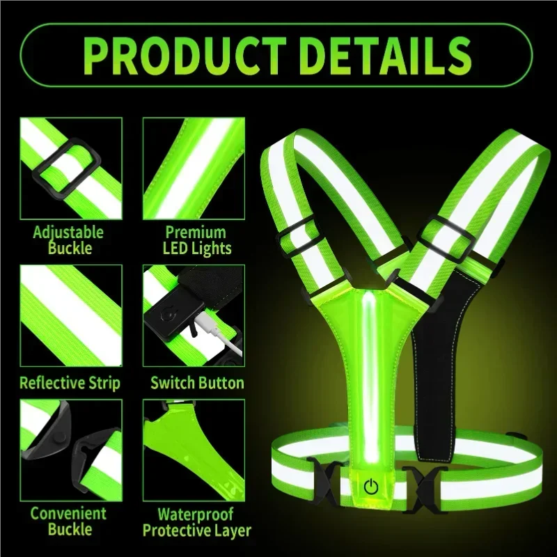 เสื้อกั๊กสะท้อนแสง LED สำหรับว - Running Gear Lights บทวิจารณ์และราคา