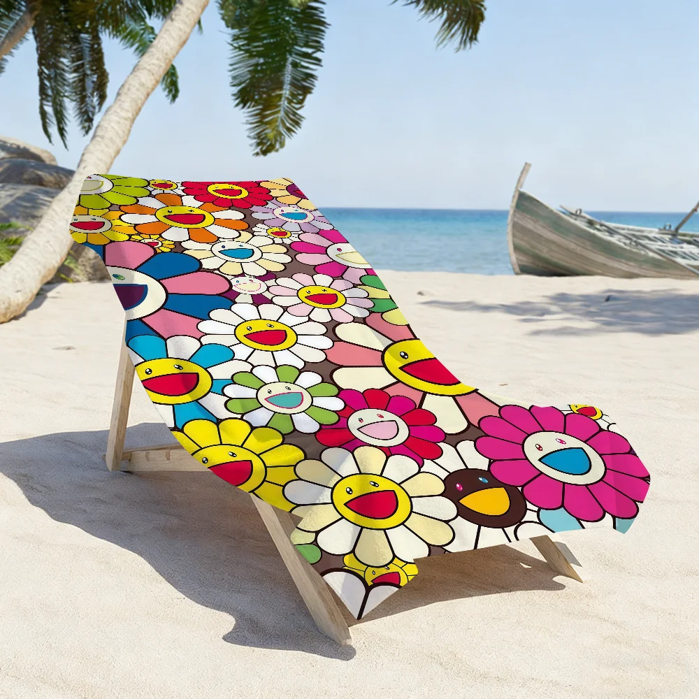 Pop Art T-Takashi M-Murakami-S Towel Sports Quick Dry Travel Camping Gear Sandproof Soft Light Large Beach Towel