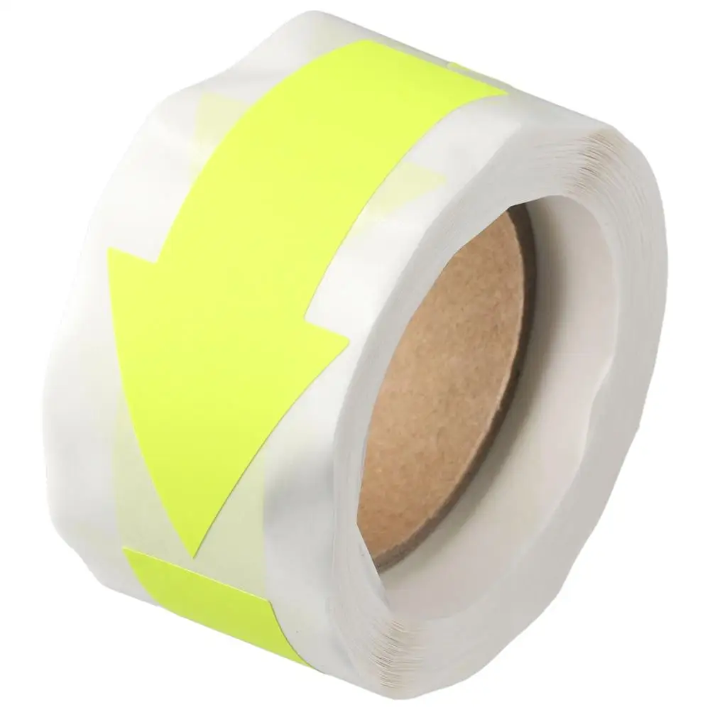 Labels 150 PCS Arrow Floor Sign Yellow Arrow Shape Tape Stickers Water-proof Self-Adhesive Meetings