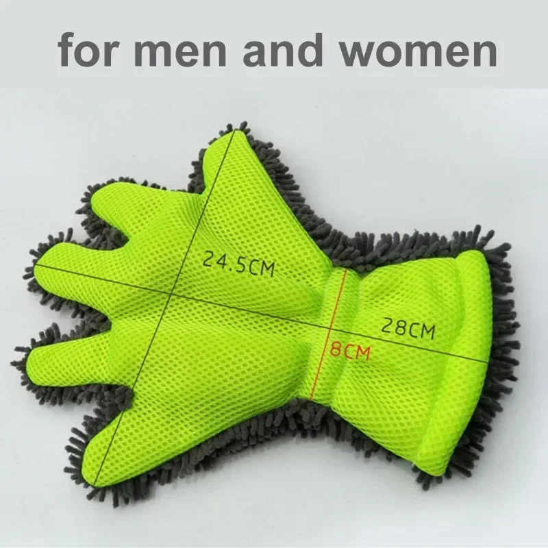 1Pc Microfiber Car Wash Gloves Car Cleaning Tool Home Use Multi-function Cleaning Brush Dusting Gloves Car Wash Accessories