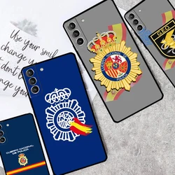 Spain National Police logo Case For Samsung Galaxy S23 Ultra S22 S24 Plus Note 10 20 S8 S9 S10 S21 FE S20 FE Cover