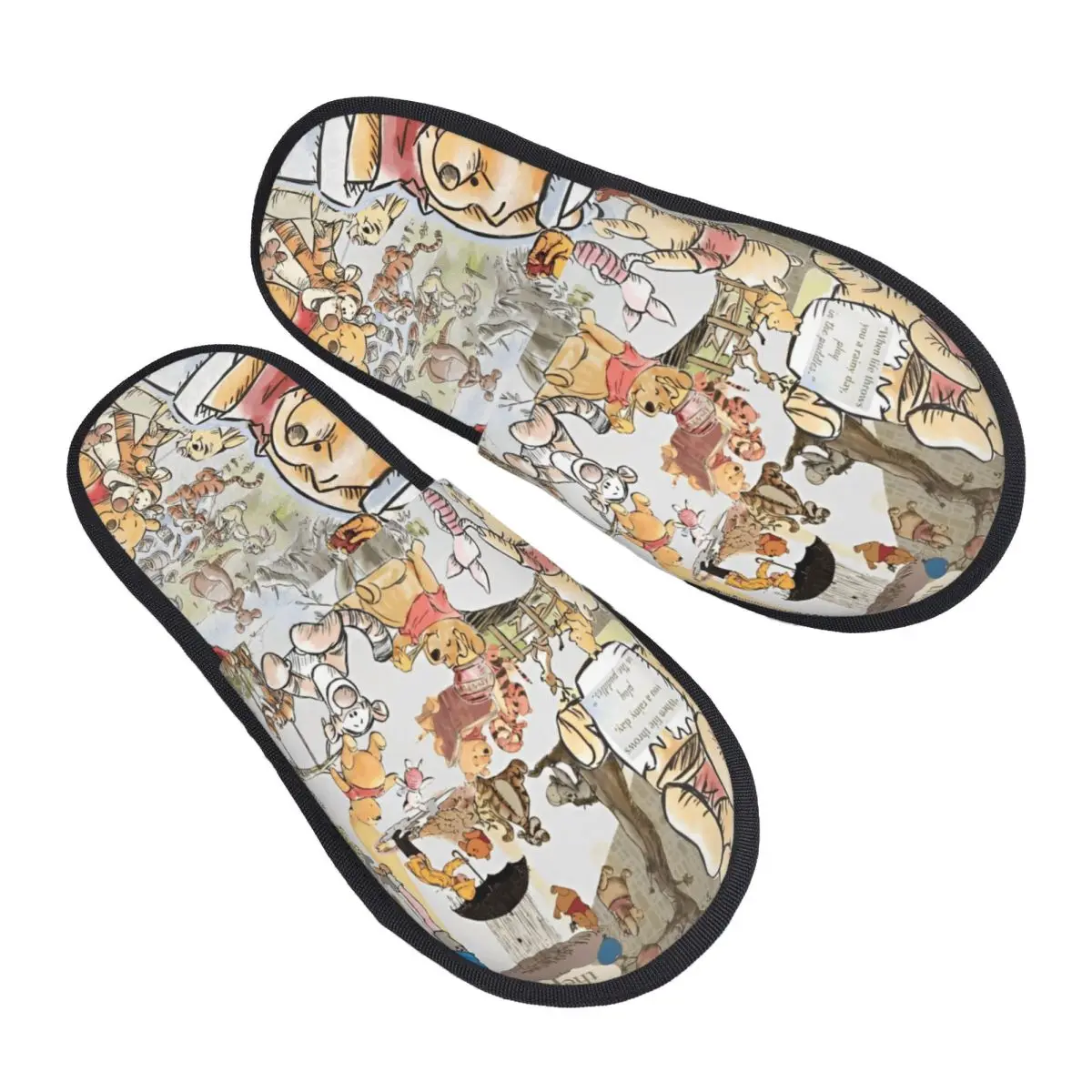

Тапочки Винни-Пух, нескользящие мягкие домашние меховые шлепанцы, тапочки для спальни
