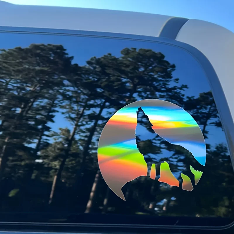 

Виниловая наклейка с изображением рычащего волка, водонепроницаемая, самоклеящаяся, для мотоциклетного шлема, автомобиля, ноутбука, скутера, 1 шт.