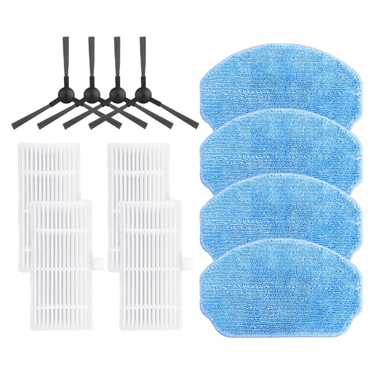 Compatible for Midea VCR04W Robot Vacuum Cleaner Replacement Parts Accessories Side Brush Hepa Filter Mop Cloth