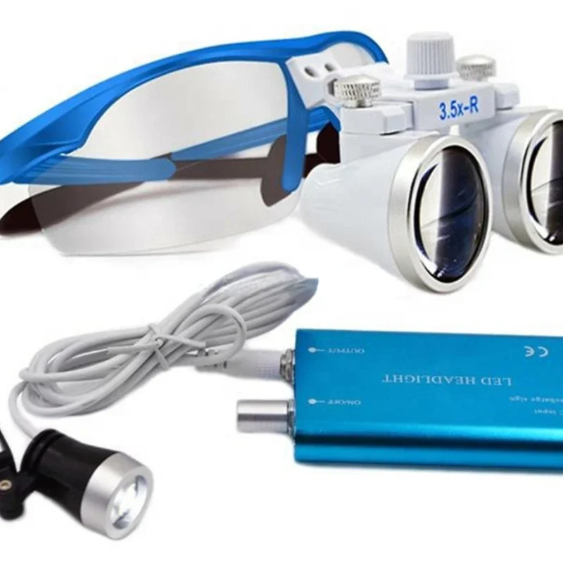 Surgical Medical 3.5x Magnifying Glasses Dental Surgical Binocular Loupe with LED Headlight/Surgical Medical Magnifying