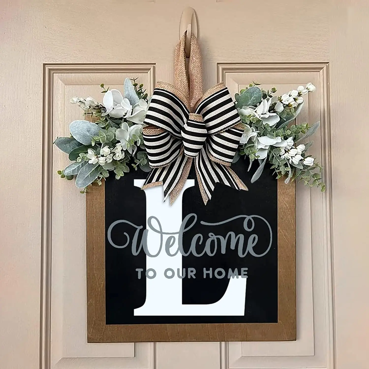 

New Surname Year Round Front Door Wreath, Front Door Welcome Sign, 26 Letter Door Wreath Home Decoration Accessories декор New