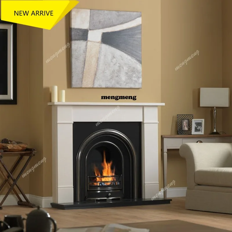 

Дизайнерский декоративный каминный шкаф M138 из натурального мрамора для гостиной, каменная каминная полка для дома