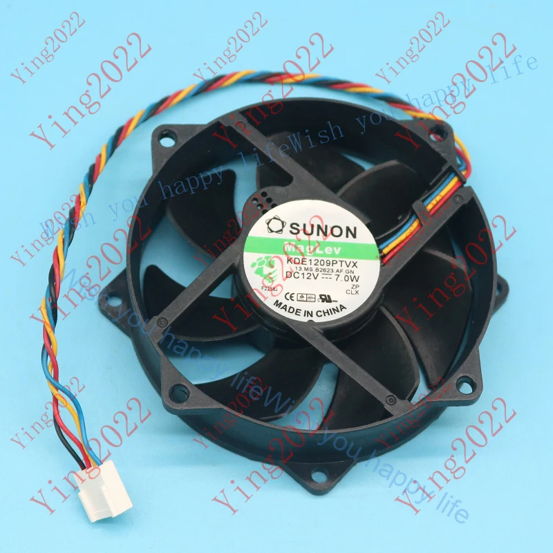 V+   KDE1209PTVX  FOR Sunon 12V 7.0W 4Pin 90/80mm x25mm CPU round cooling fan spot stocks