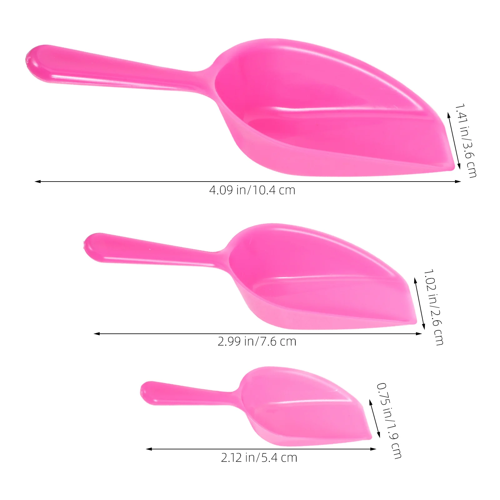 3Pcs Plastic Mini Scoop Set for Jewelry Bead Sorting and Storage Small Scoops for DIY Crafts Measuring Ingredients in Kitchen