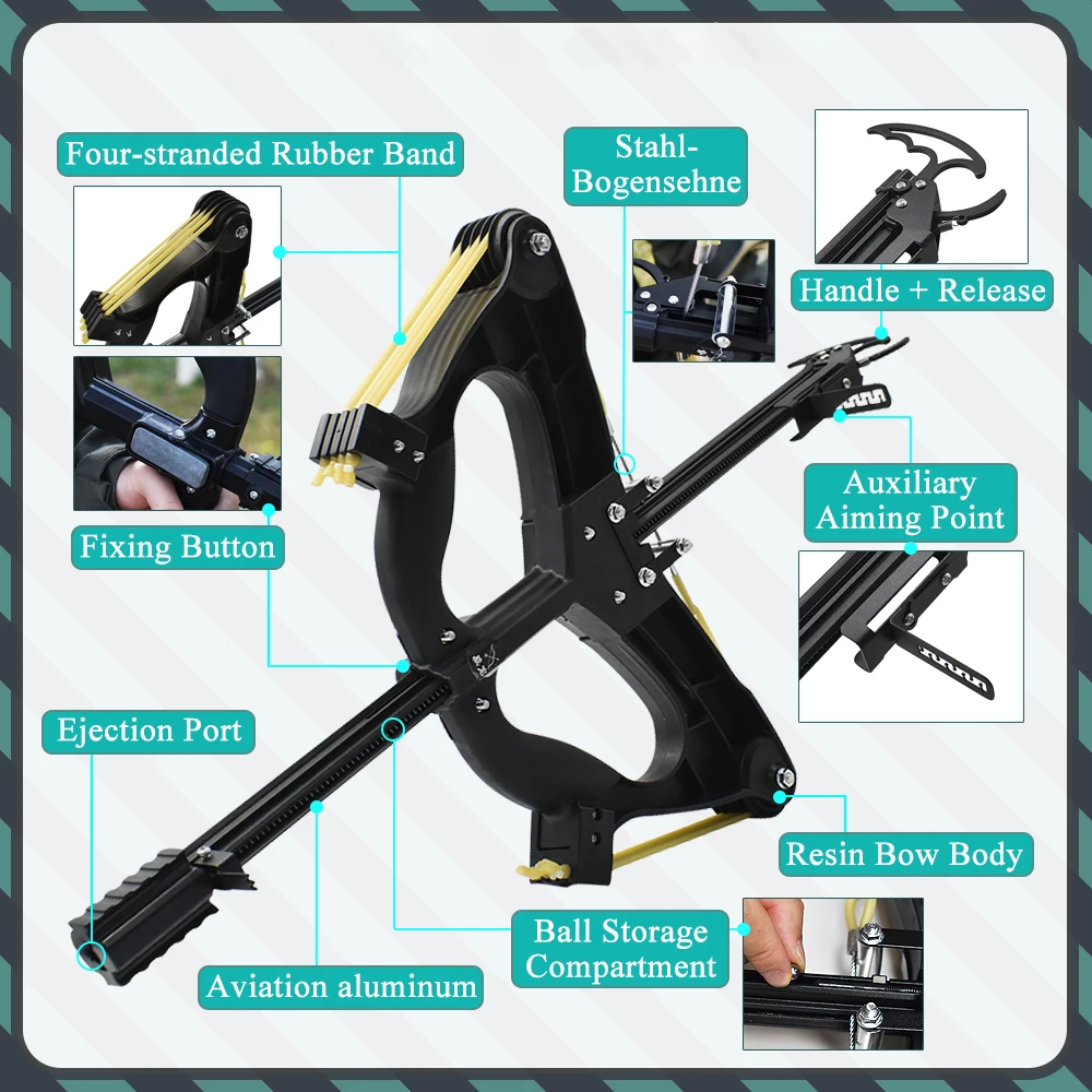 Profissional Outdoor Caça Steel Ball Bow High Power Slingshot Shooting Alta Qualidade Tiro Slingshot Recomendação