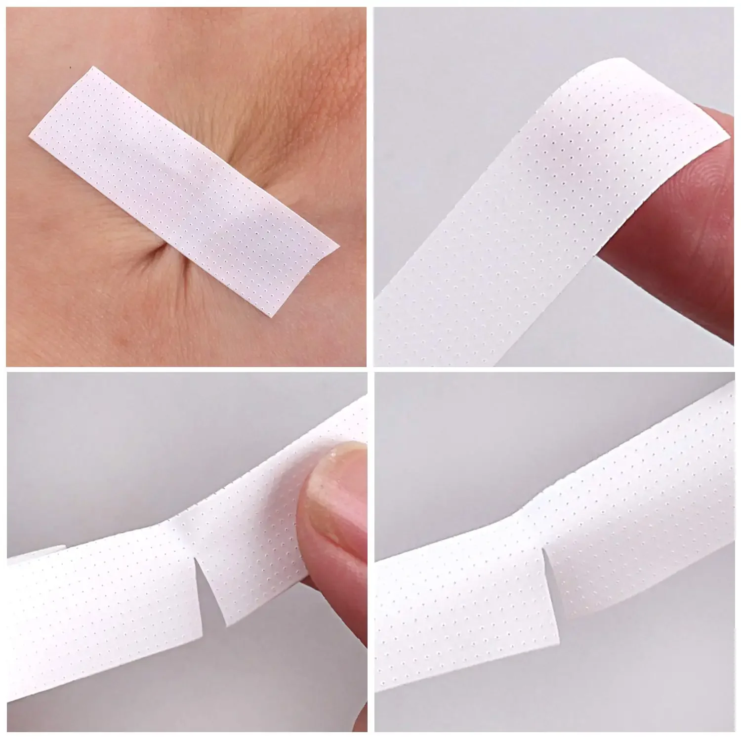 Cinta aislante japonesa para extensión de pestañas, sin pelusa, almohadillas para los ojos, cinta no tejida transpirable, Parche de pestañas de papel, 3/6 rollos