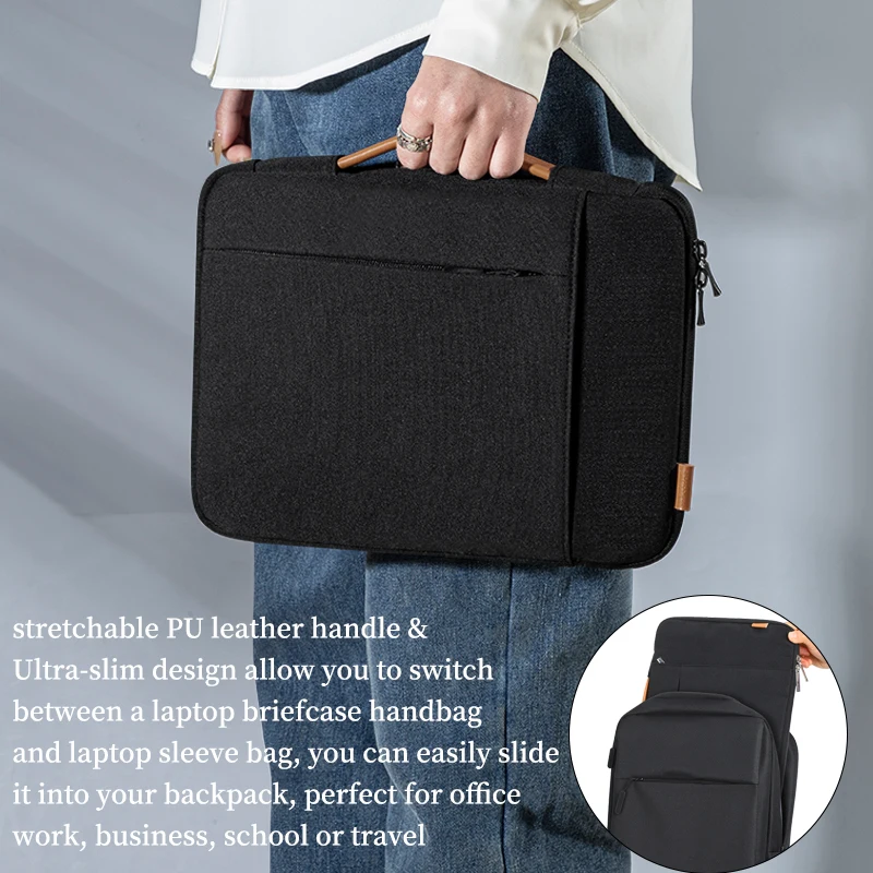 حقيبة حمل للكمبيوتر المحمول مقاس 13 14 15.6 بوصة لأجهزة Macbook Air 13.3 Pro M4 14.2 Huawei Xiaomi Dell Lenovo Acer Asus HP