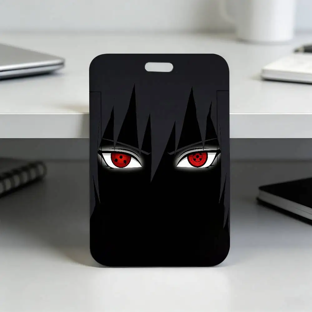 Anime N-NARUTO Akatsuki Itachi Sharingan Transparenter Kartenhalter Mitarbeiter Plastik-Schiebeabdeckung Schlüsselband Arbeits-Geschäfts-ID-Tasche Bus – Detail 30