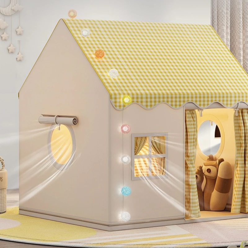 Tienda de campaña para niños con luz de bola, juguetes de interior para niñas, casa, transpirable, cómoda, sólida, cabaña para niños, juego para dormir, juguetes para el hogar, tiendas