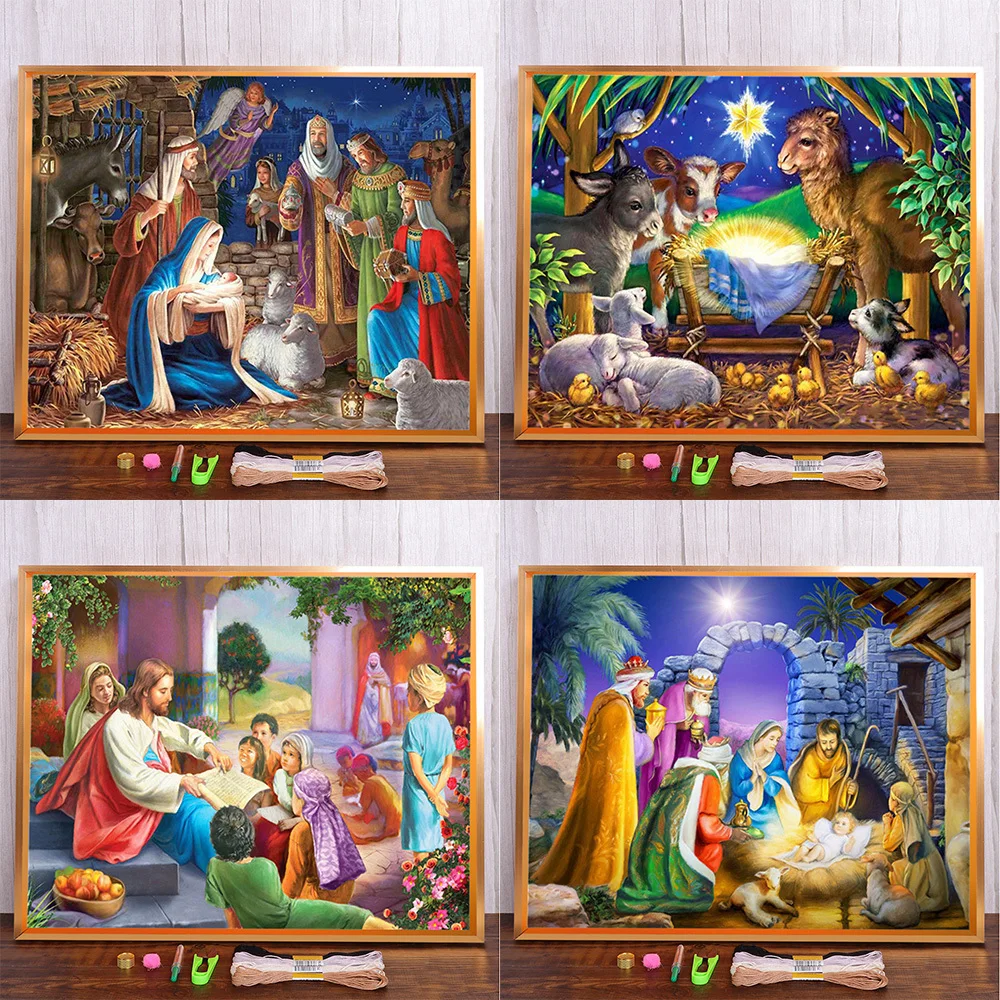 

Набор для вышивки крестиком 11CT с изображением Рождества, рождения Иисуса, рукоделие, хобби, ручная работа, картина, игла, подарок, ювелирные изделия