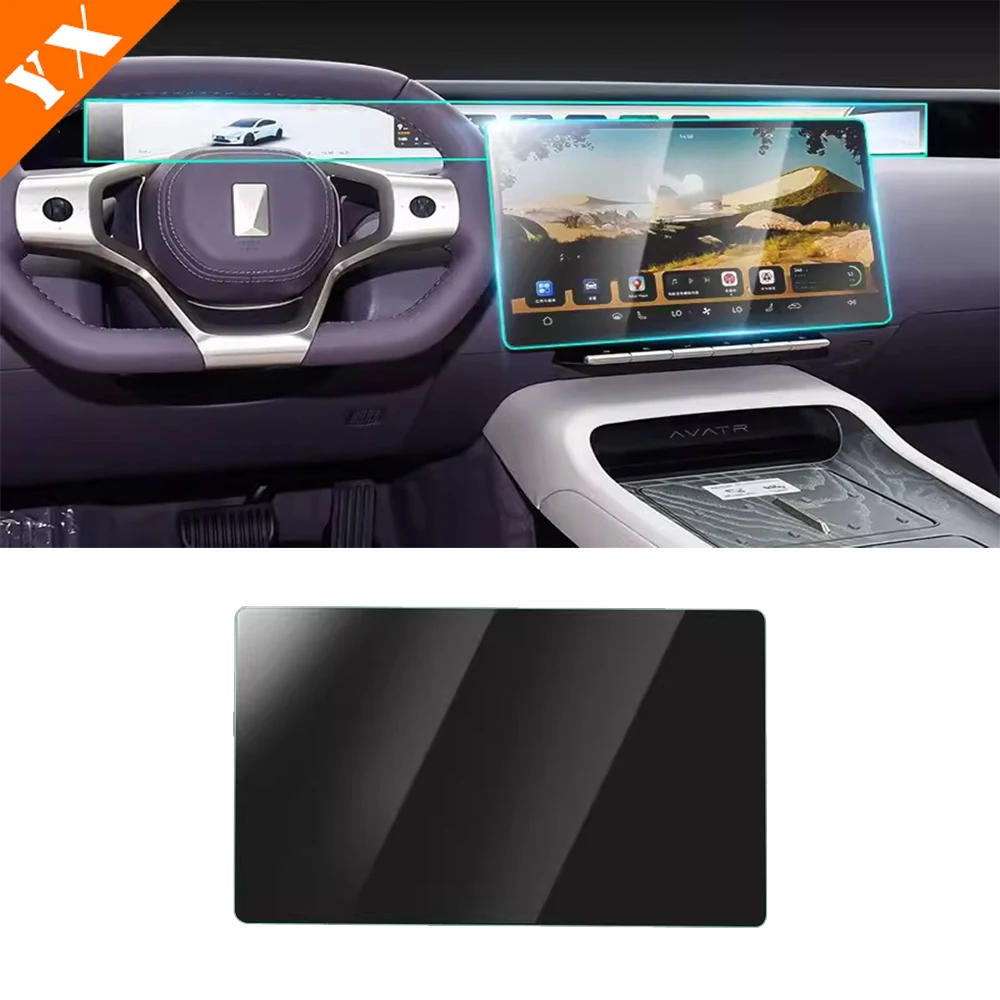 For Changan AVATAR 12 2023-2024 Accessories Car Navigation Central Console Tempered Glass Touch Screen Film Garnish Cover