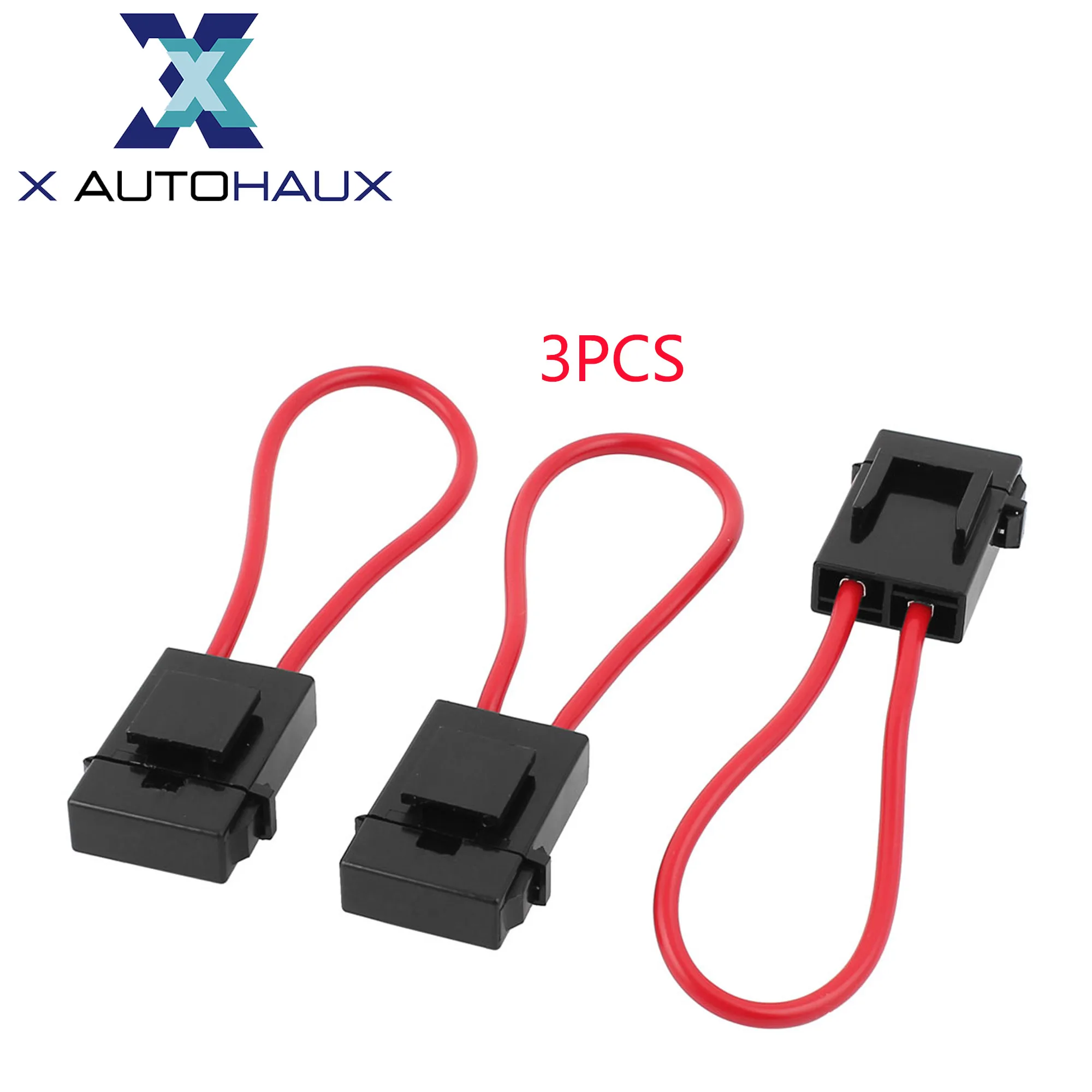 X Autohaux 3/4/5/15pcs Auto 30A In-line Blade Fuse Holder Block Connector Copper Universal AWG Wire Blade Car Fuse Holder Parts