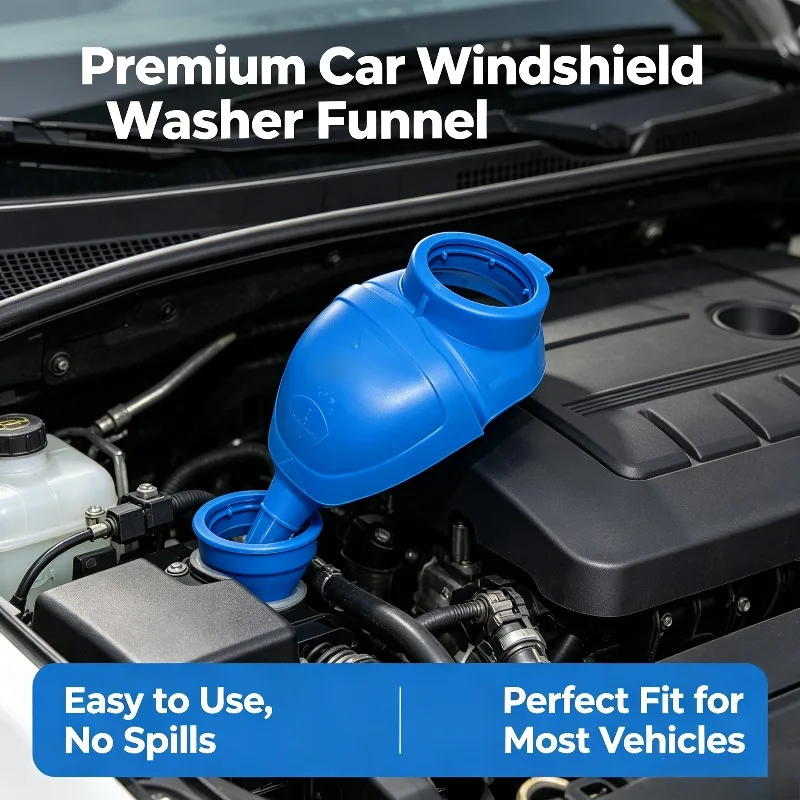 

Universal Car Washer Fluid Reservoir Funnel, Windshield Wiper Bottle Replacement Cap