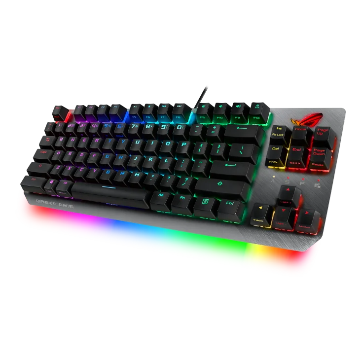 ゲーム用PCキーボード用のrogStrixスコープtklrgb