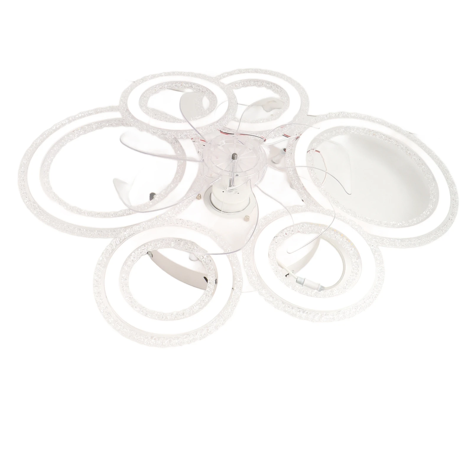 Clearance Deal 6 Rings Ceiling Fan Light Flush Mount Ceiling Fan Light Nordic Modern Ceiling Fan Lamp Home Lighting Fixtures