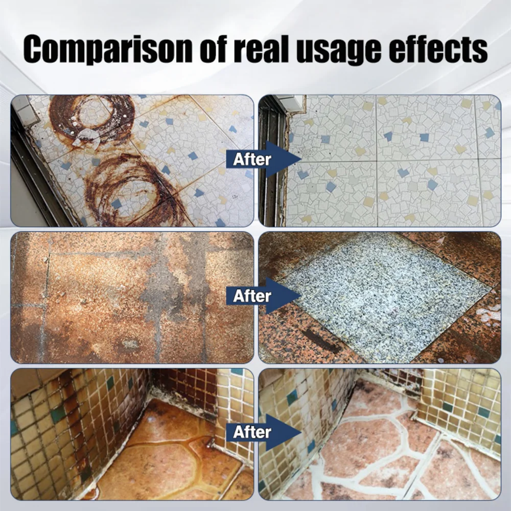 Ceramic & Toilet Rust Remover Cleaner Multi-Purpose Bathroom Stain Eliminator forWashbasin, Tile, Wall and Metal Polishing