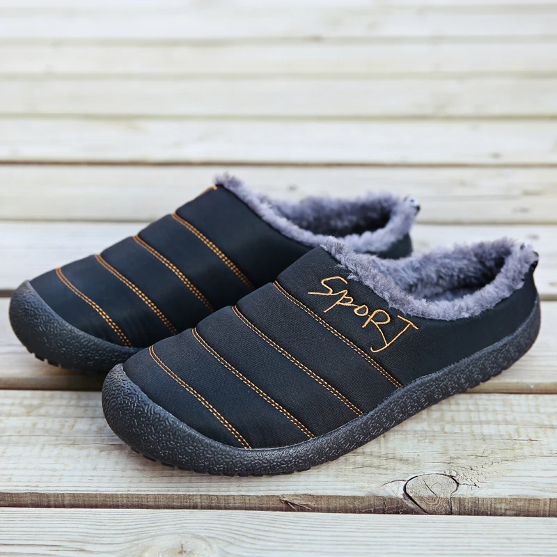 Slippers Slides for Men House Casual Platform Shoes Comfortable Round Toe Wear-Resistant Comfortable Flexible Wild Keep Warm