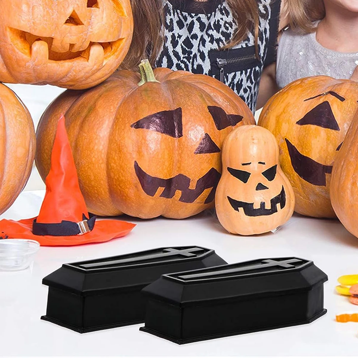 

14Pcs Creative Miniature Coffin Candy Boxes Halloween Boxes Coffin Prank Props Coffin Model Trickery Props Decor